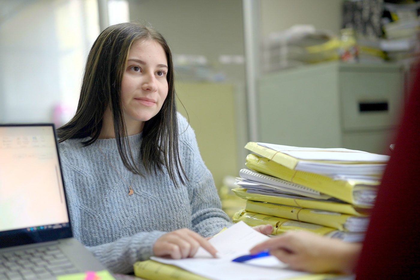 A conveyancer preparing transfer files